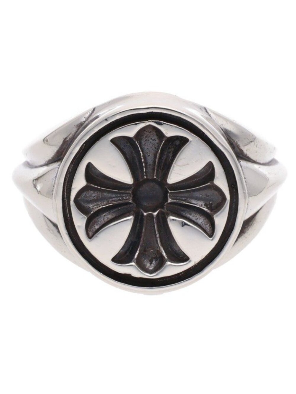 Chrome Hearts Seal Stamp CH Plus Silver Ring